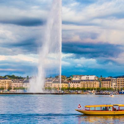 Jet D Eau Fountain Geneva
