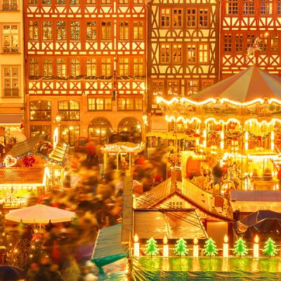 Winter market lights in Germany