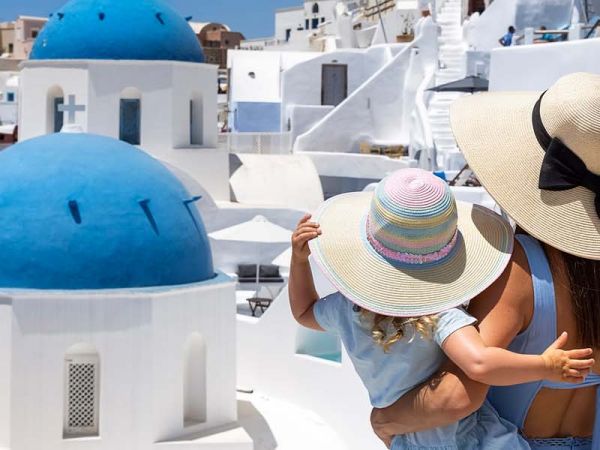 The Blue Roofs of Santorini