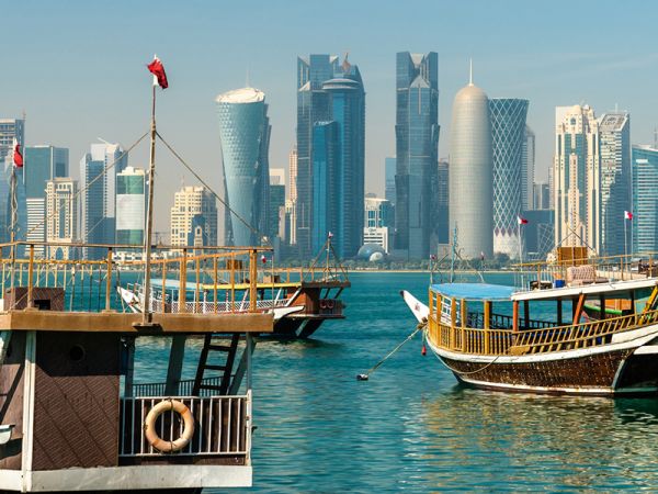 Doha Skyline in Winter